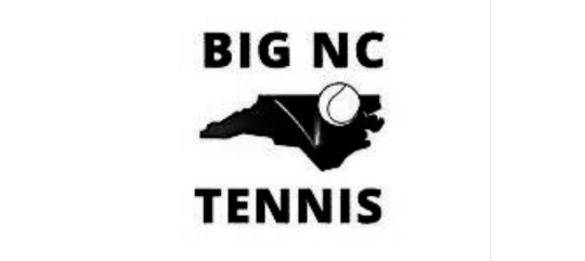 Logo for Big NC Tennis with a silhouette of North Carolina and a tennis ball.  UTR Sports Junior Circuit provider and partner.