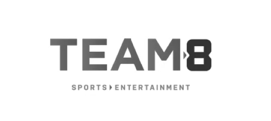 Team 8 Sports Entertainment logo on a white background