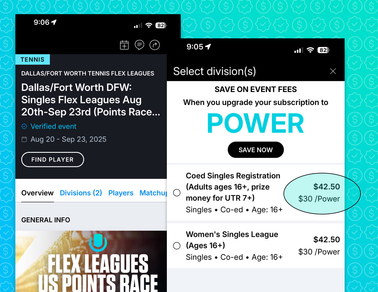 Save money on event fees when you become a UTR Sports Power Subscriber
