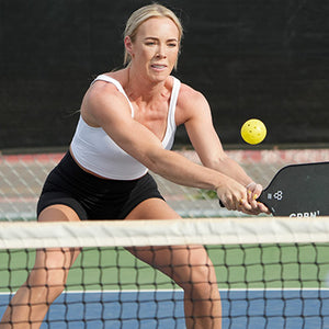 Woman improves her UTR Pickleball Rating while playing pickleball with UTR Sports